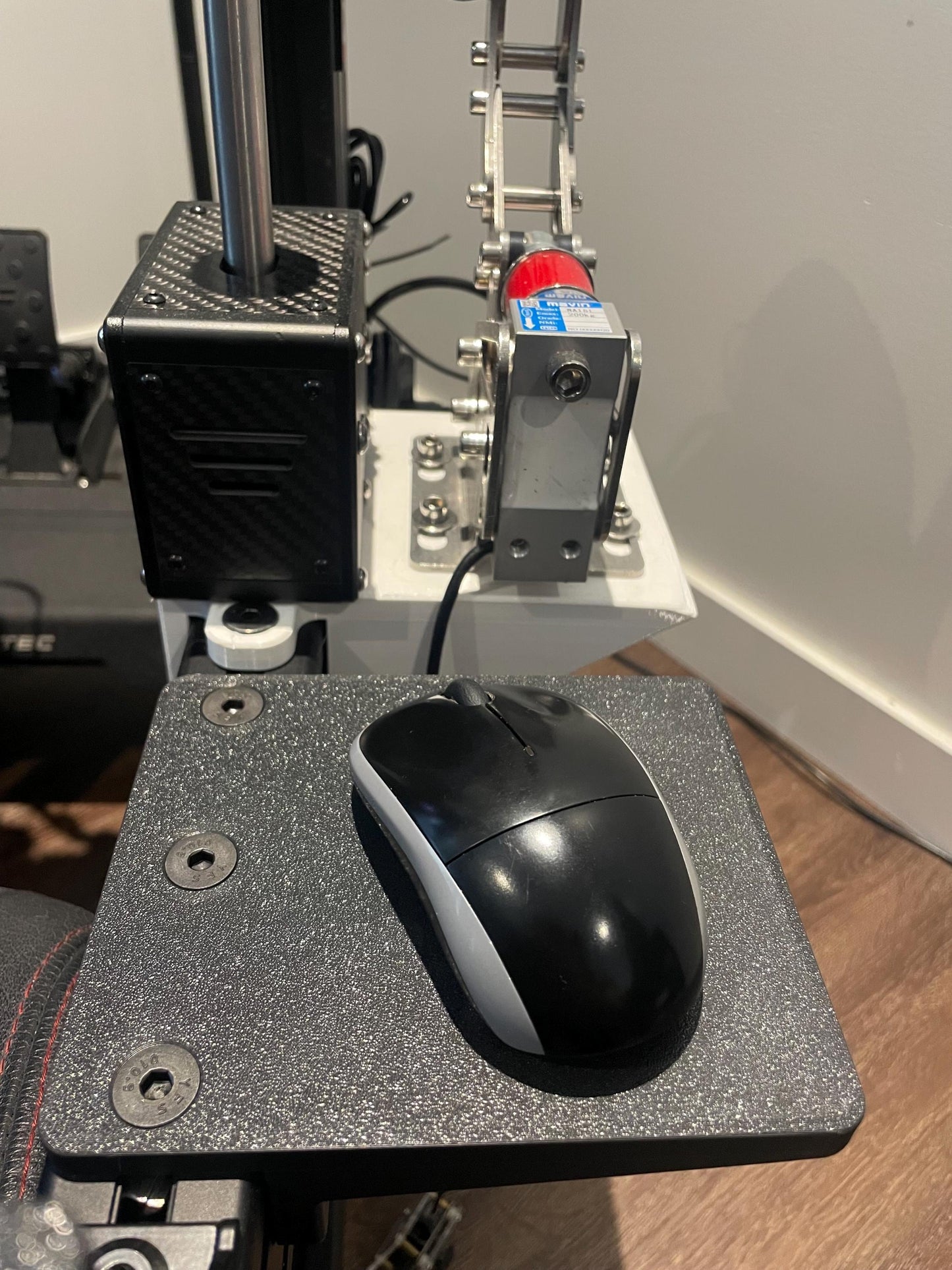 Customizable Mousepad for Sim Racing Rig | Designed For Aluminum Extrusion Mounting | M8 Hardware Included
