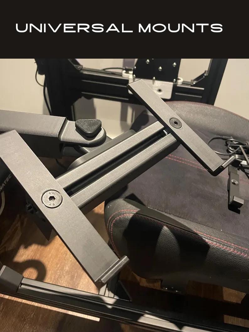 Dual-Swivel Keyboard Mount – Ergonomic, Adjustable, and Built for Sim Racing
