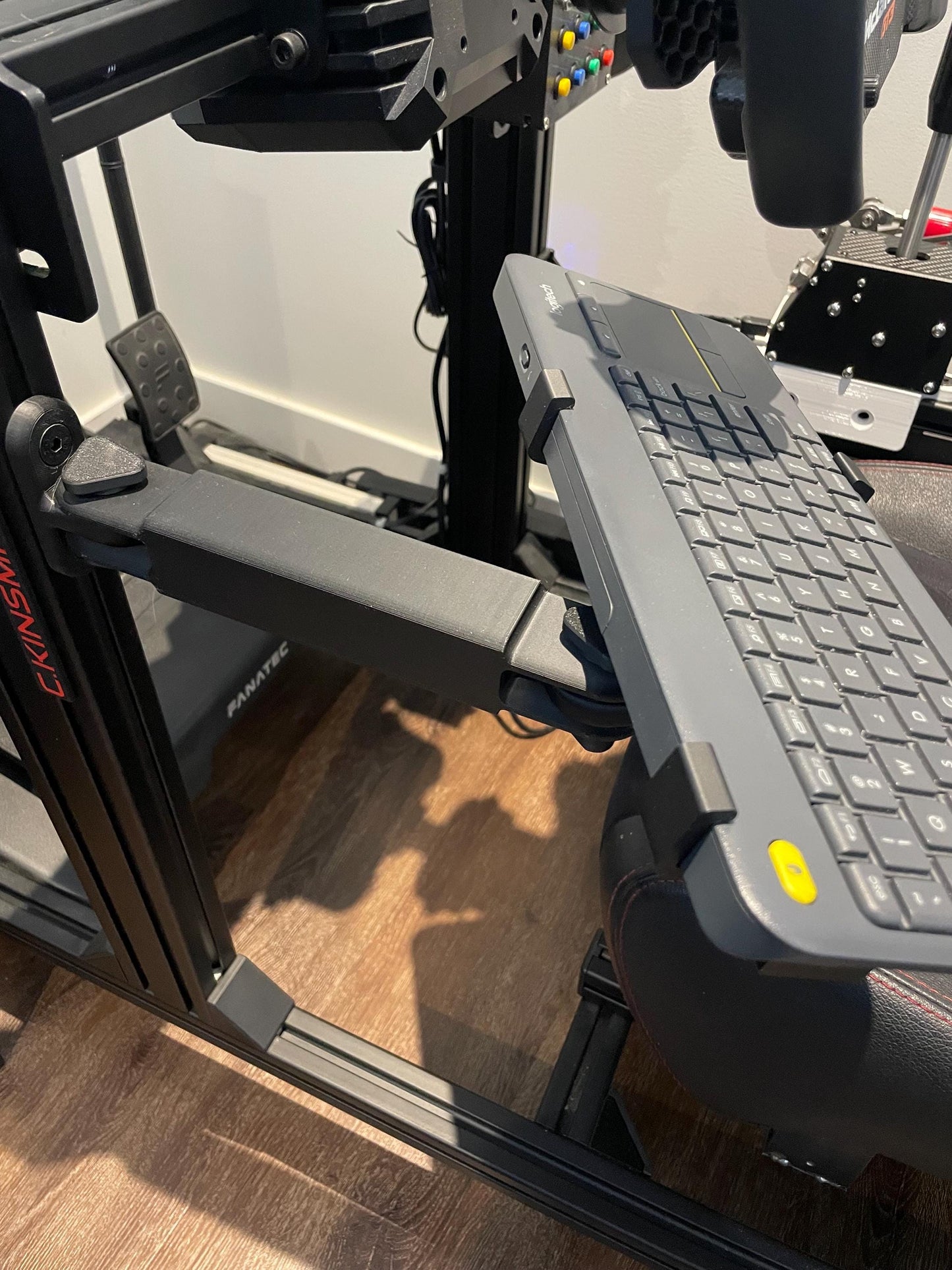 Dual-Swivel Keyboard Mount – Ergonomic, Adjustable, and Built for Sim Racing